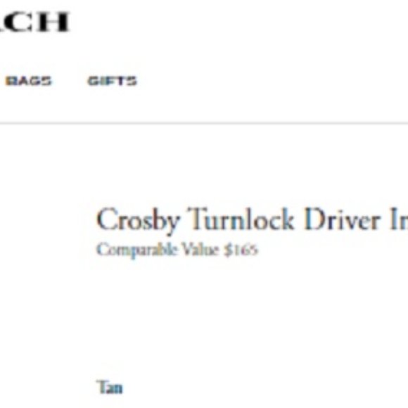 $98 *NEW* COACH Crosby Turnlock Driver In Signat - Picture 4 of 12